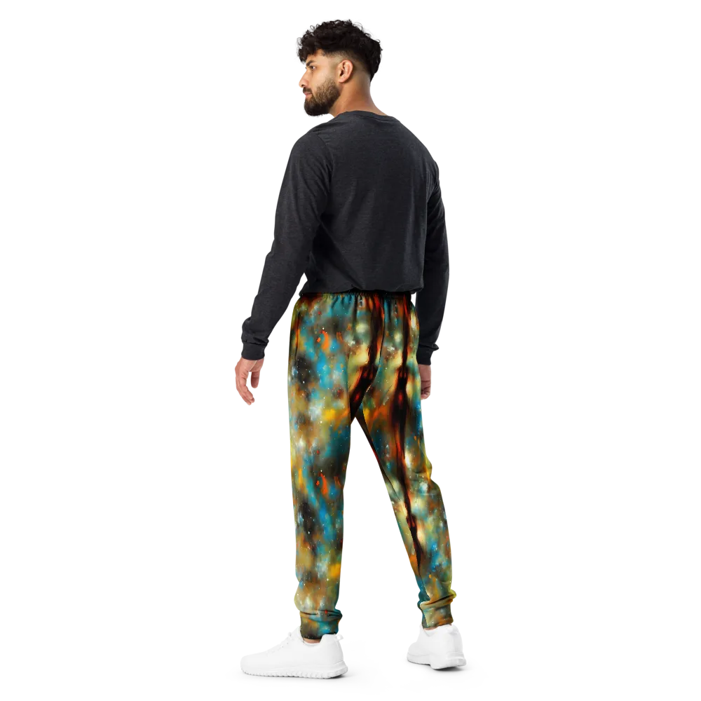 Abstract Tapestries on Men's Joggers — Back