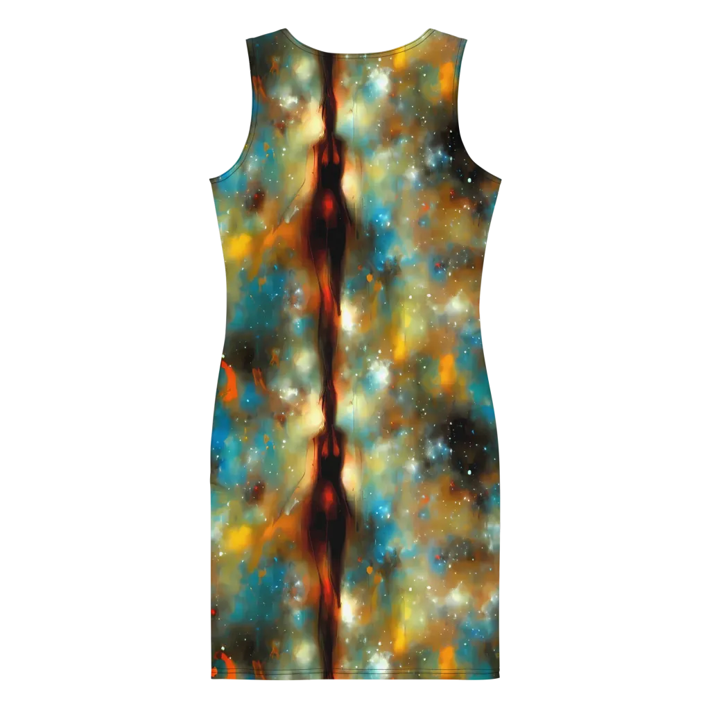 Abstract Tapestries on Bodycon Dress — Back