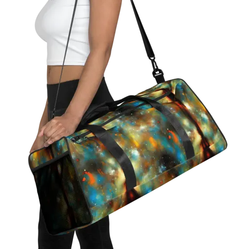Abstract Tapestries on a Duffle Bag
