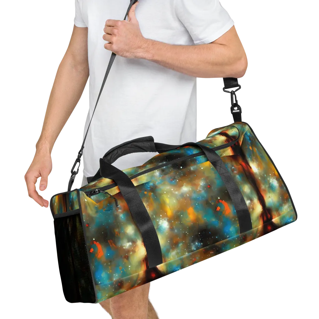 Abstract Tapestries on Duffle Bag — Right Front