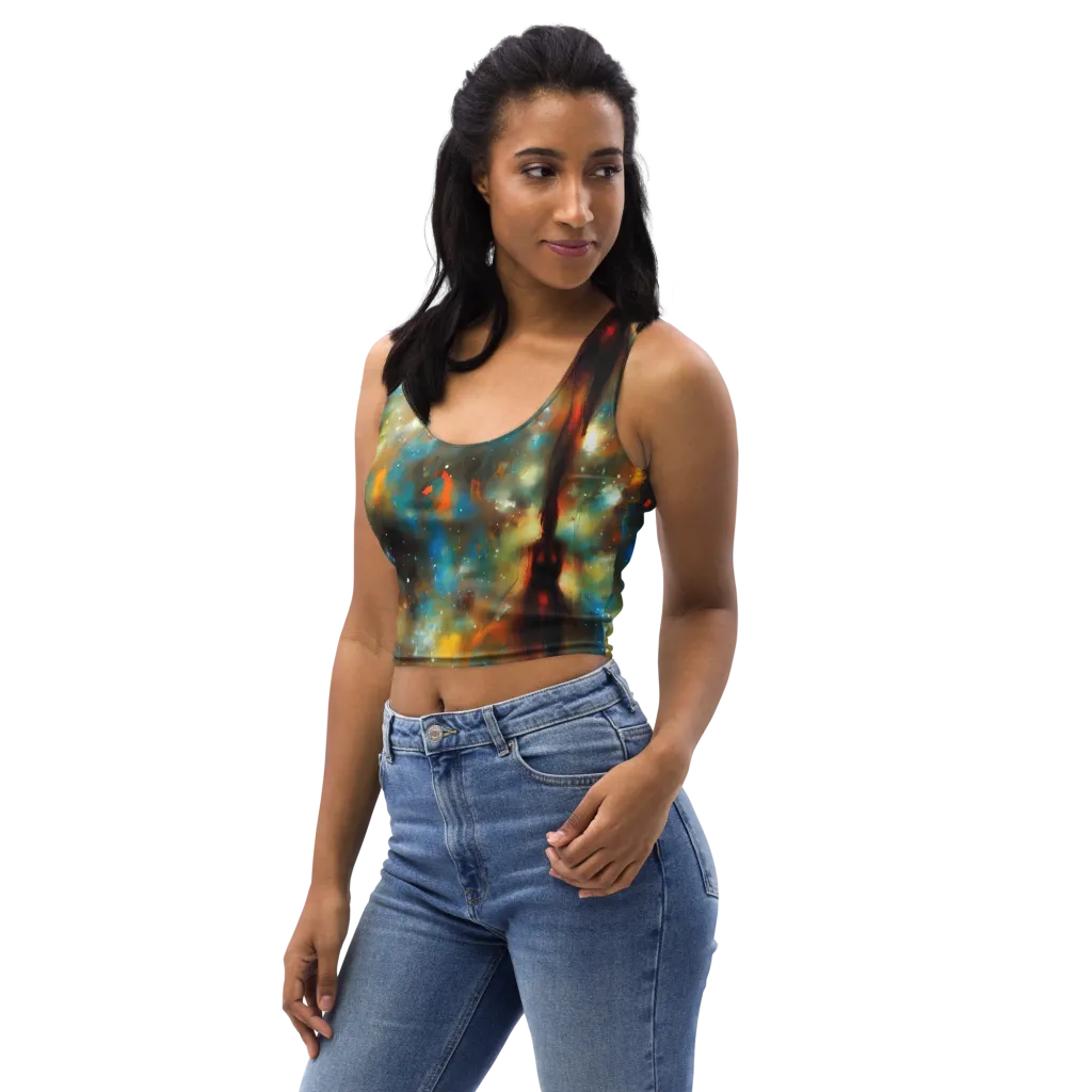 Abstract Tapestries on Crop Top — Left Front