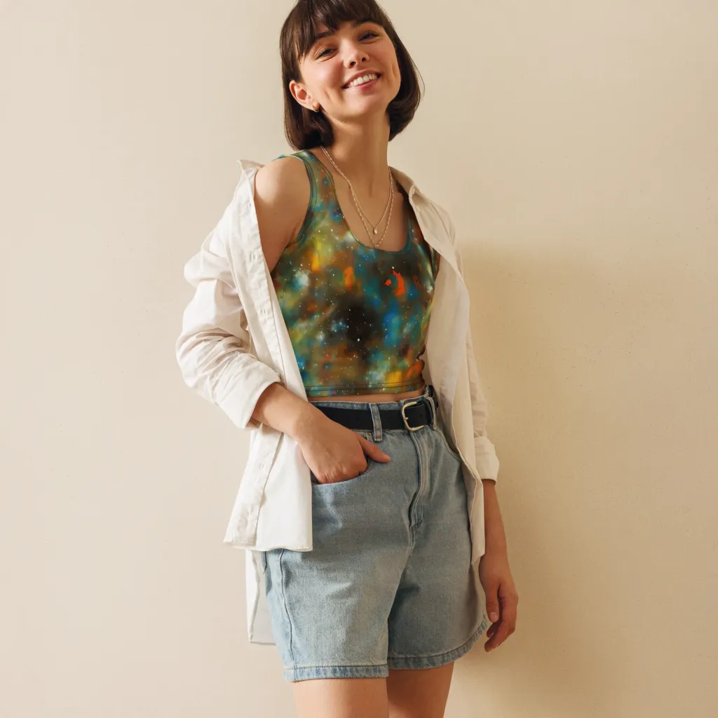 Abstract Tapestries on Crop Top — Front