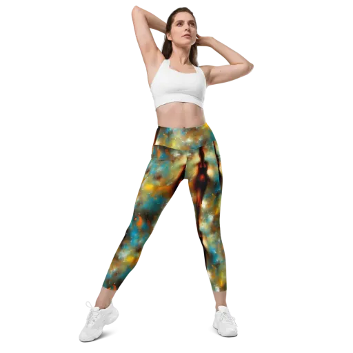 Abstract Tapestries on a Leggings with Pockets