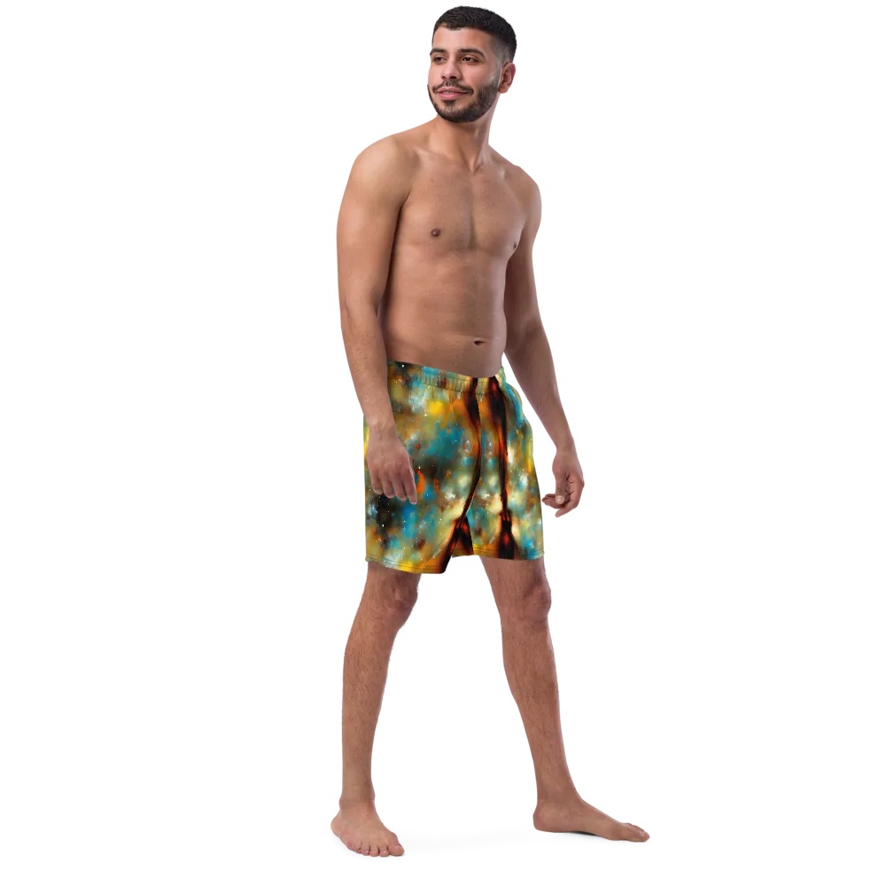 Abstract Tapestries on Swim Trunks — Right Front