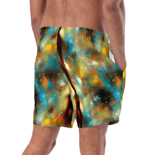 Abstract Tapestries on a Swim Trunks