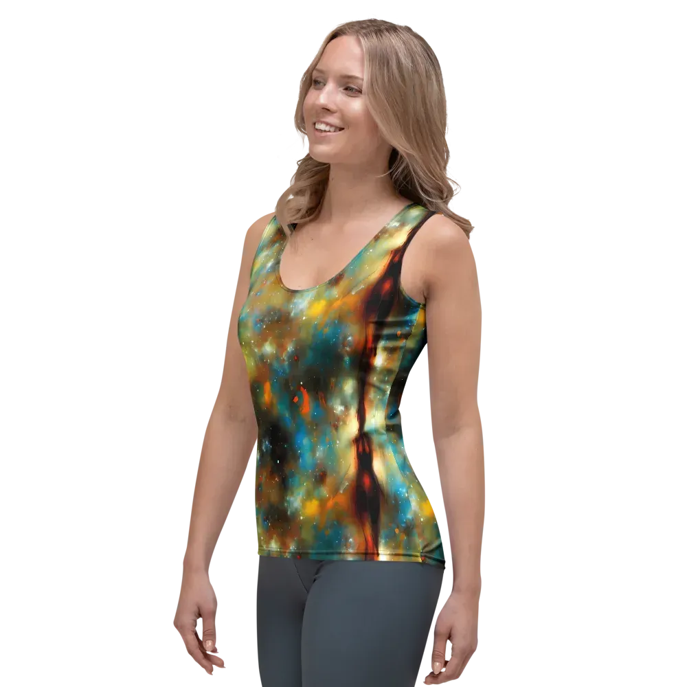 Abstract Tapestries on Women's Tank Top — Left Front