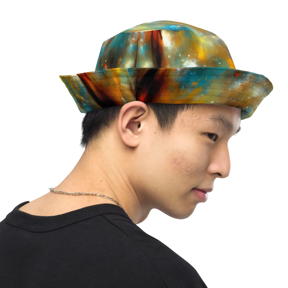 Abstract Tapestries on Reversible Bucket Hat — Right Outside