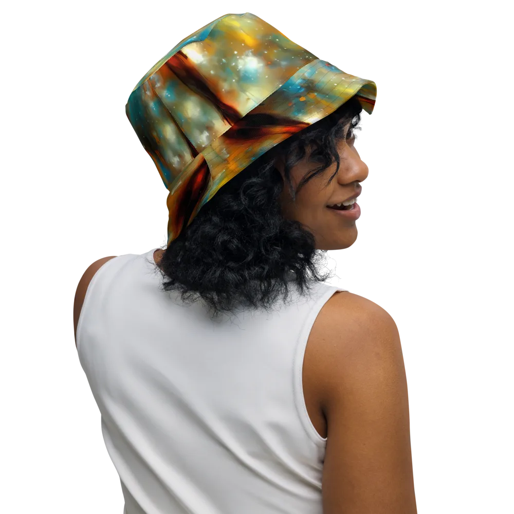 Abstract Tapestries on Reversible Bucket Hat — Right Outside