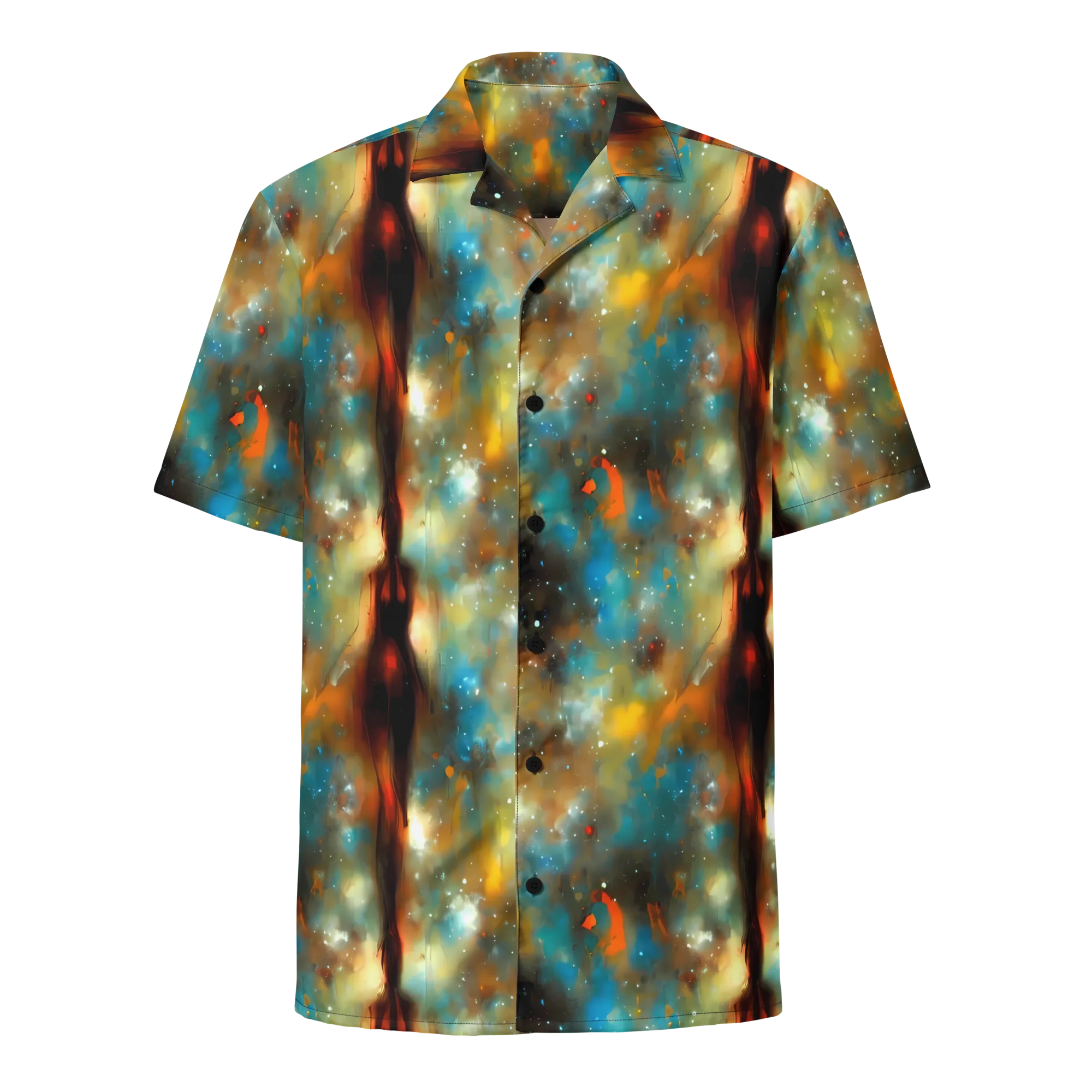 Abstract Tapestries on Button Shirt — Front