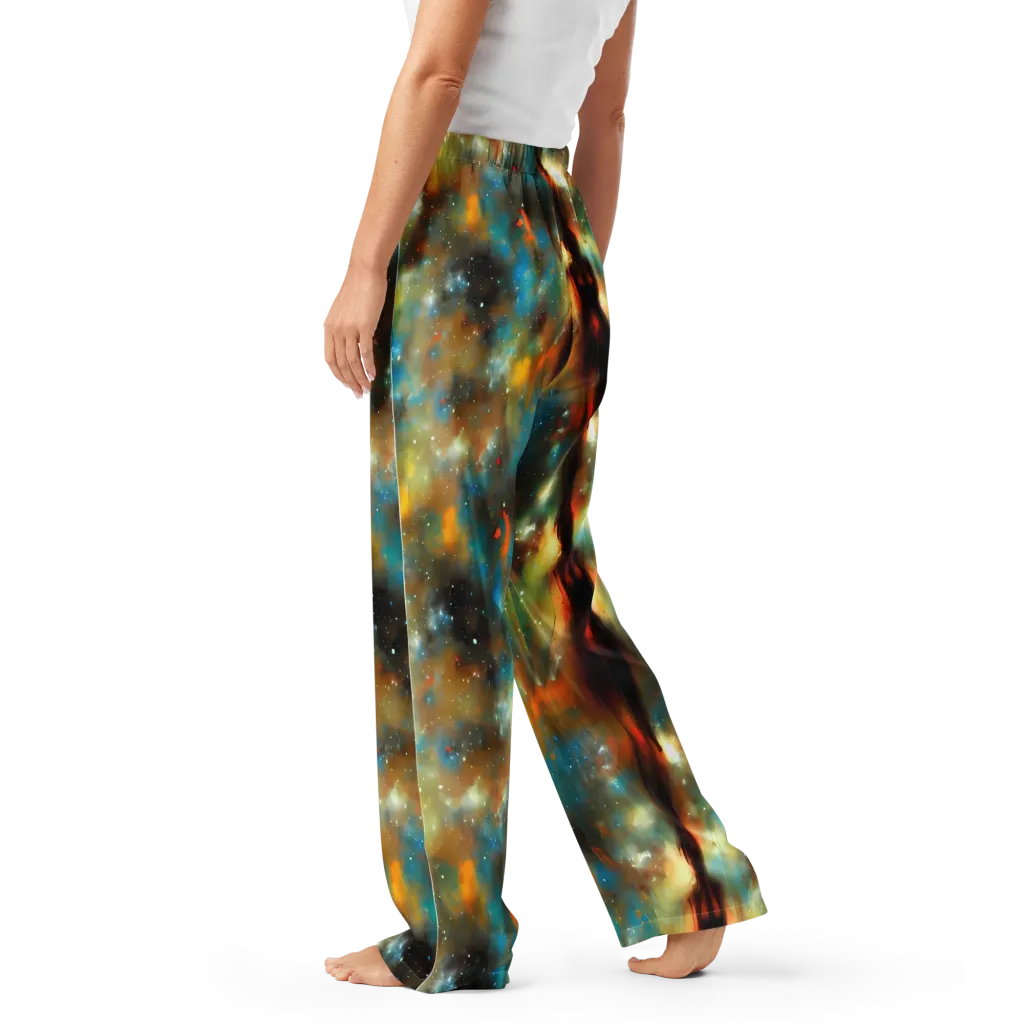 Abstract Tapestries on Women's Pajama Pants — Left