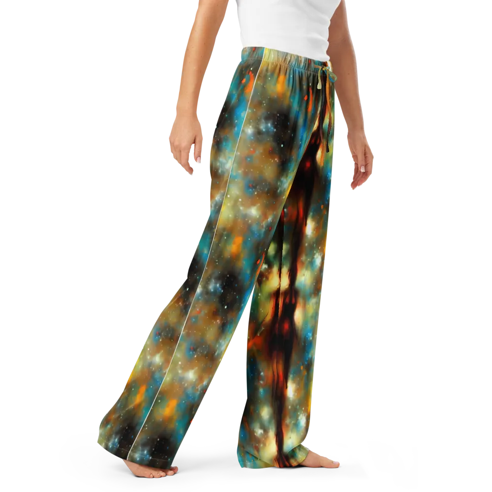 Abstract Tapestries on Women's Pajama Pants — Right Front