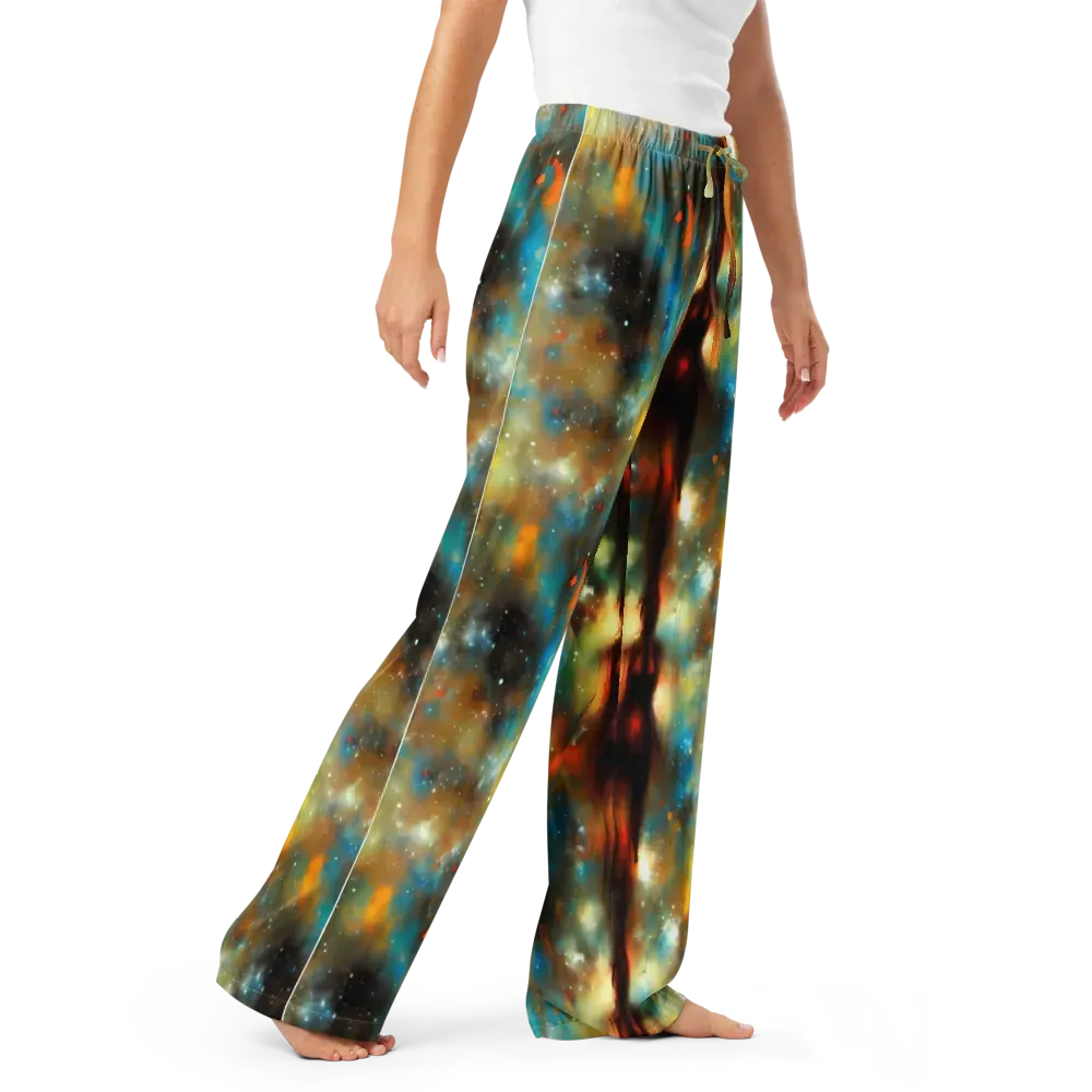 Abstract Tapestries on Women's Pajama Pants — Right Front