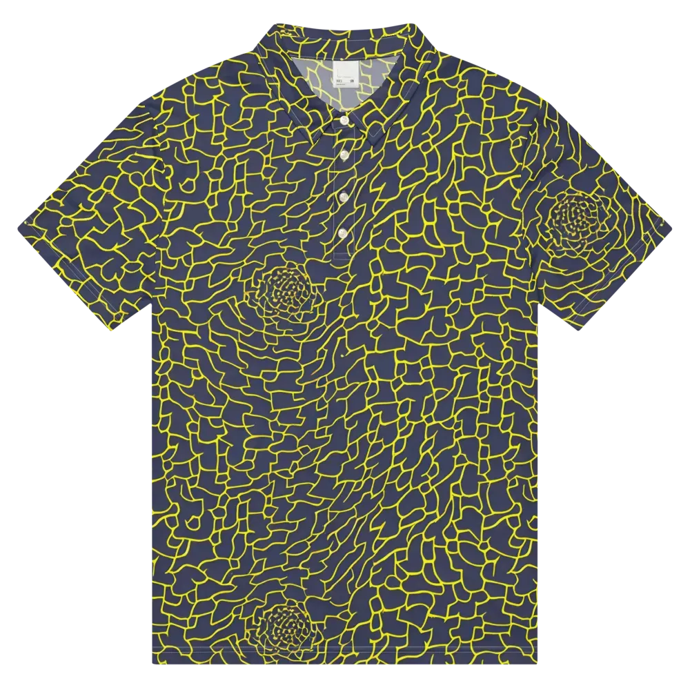 Nightshade Maze on Men's Slim Fit Polo Shirt — Front