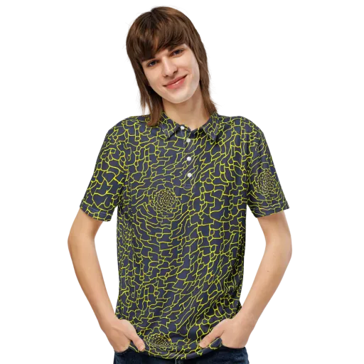 Nightshade Maze on a Men's Slim Fit Polo Shirt