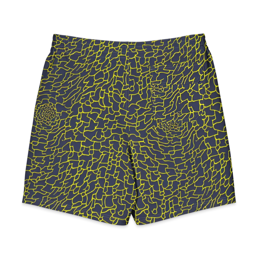 Nightshade Maze on Men's Board Shorts — Back