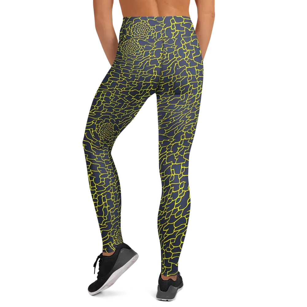 Nightshade Maze on Yoga Leggings — Back