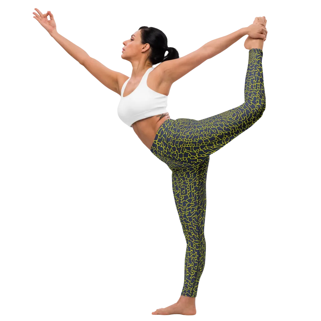 Nightshade Maze on Yoga Leggings — Left