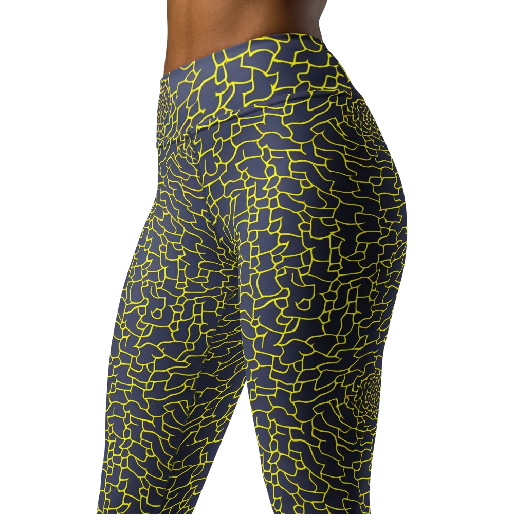 Nightshade Maze on Yoga Leggings — Left Front