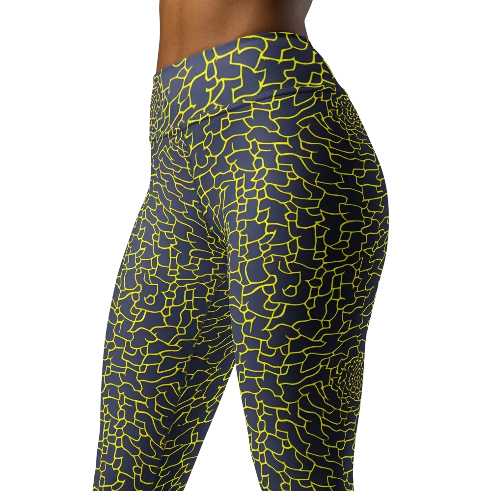 Nightshade Maze on Yoga Leggings — Left Front