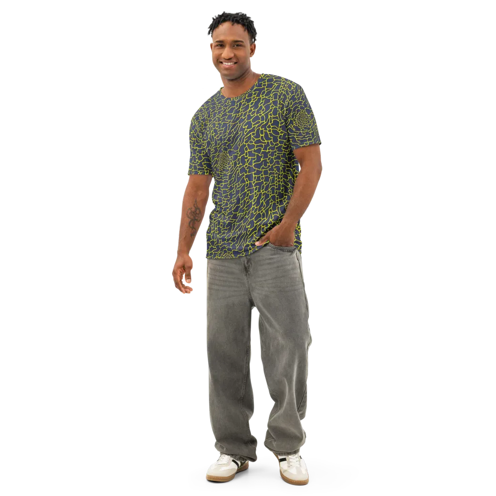 Nightshade Maze on Men's Cotton Crew Neck T-Shirt — Front