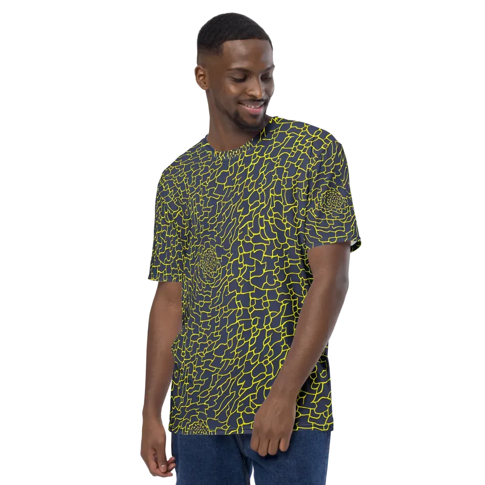 Nightshade Maze on Men's Crew Neck T-Shirt — Left