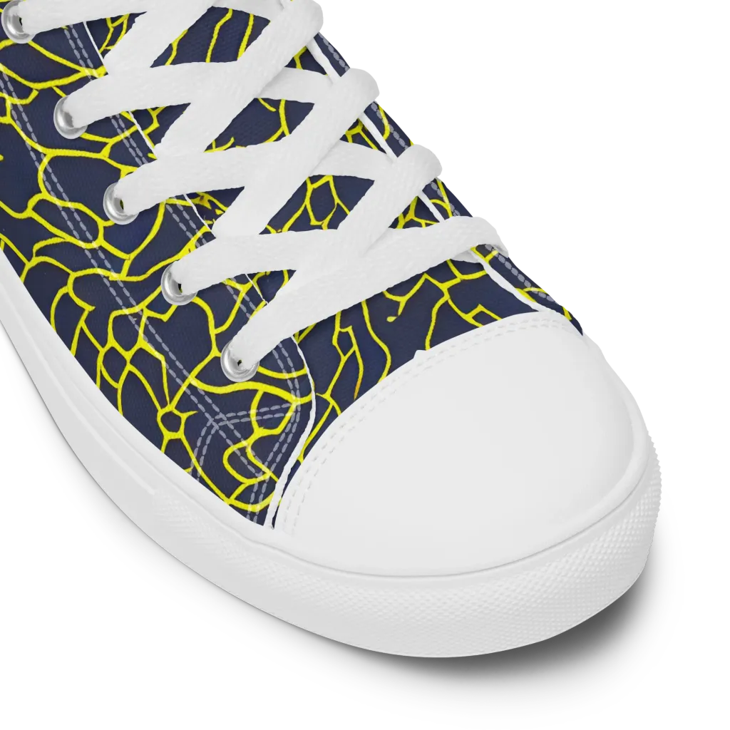 Nightshade Maze on Men's High Top Canvas Shoes — Product details