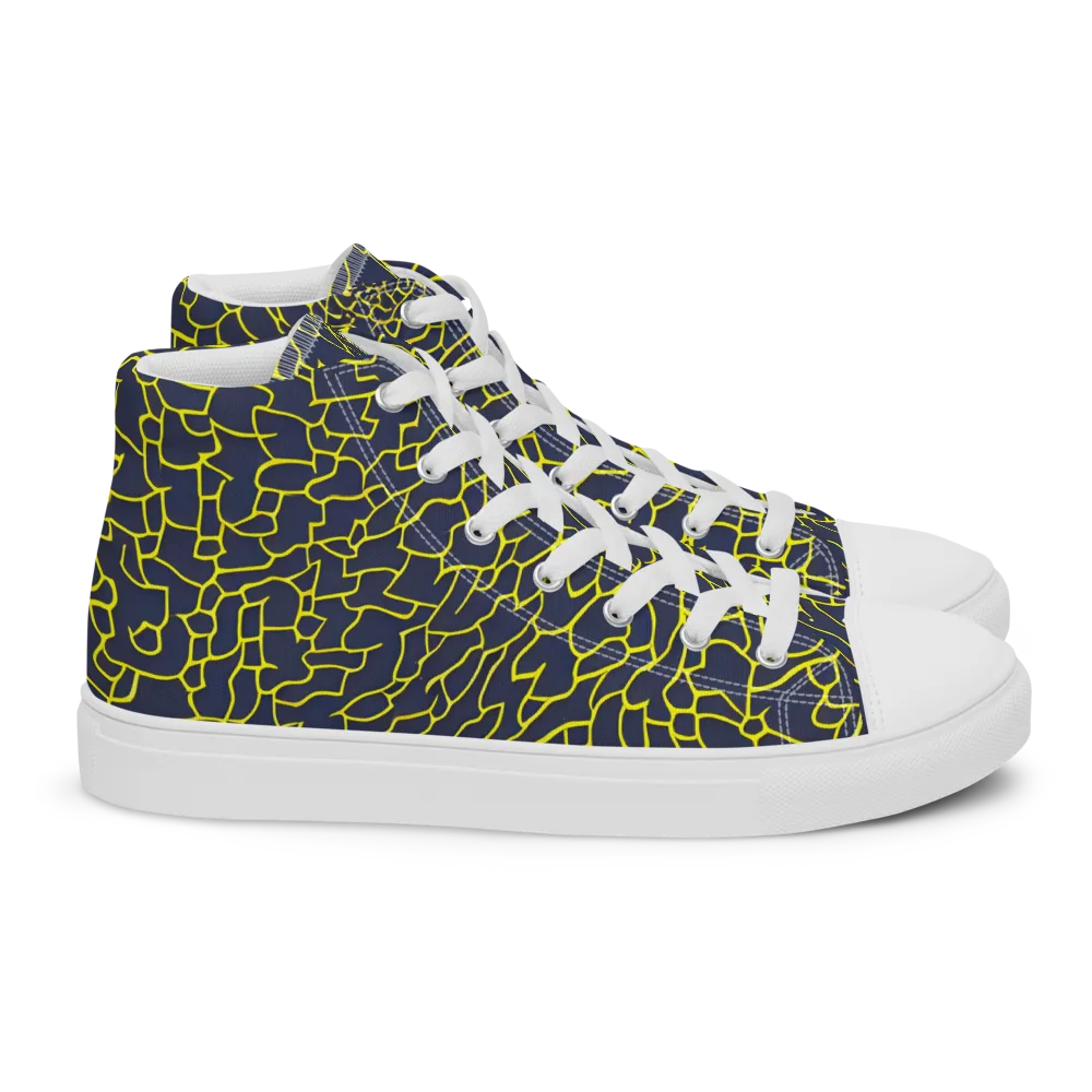 Nightshade Maze on Women's High Top Canvas Shoes — Right