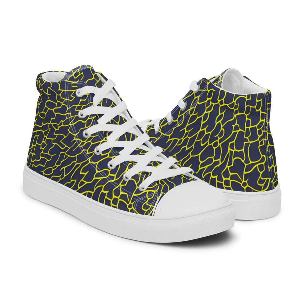 Nightshade Maze on Women's High Top Canvas Shoes — Right