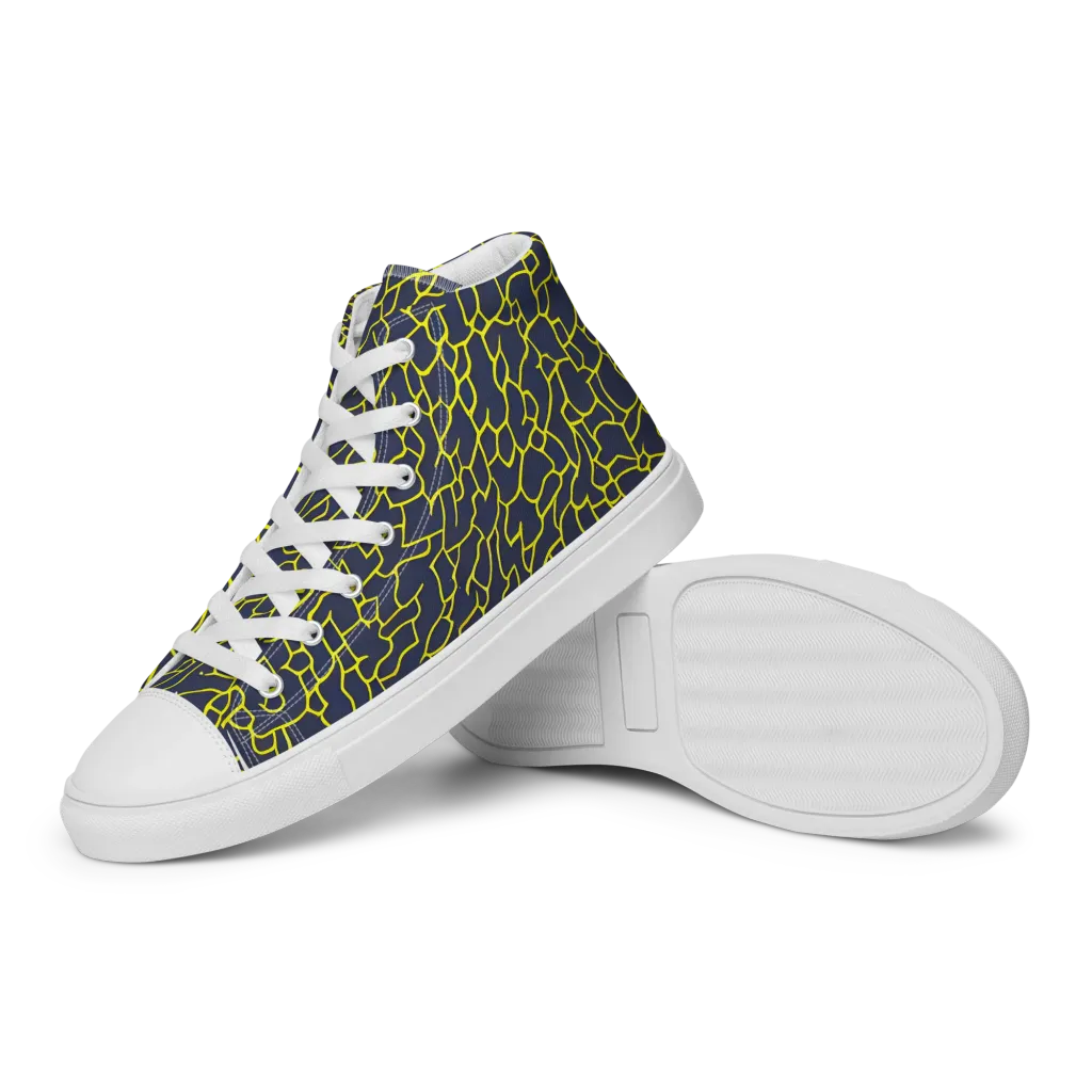 Nightshade Maze on Women's High Top Canvas Shoes — Left
