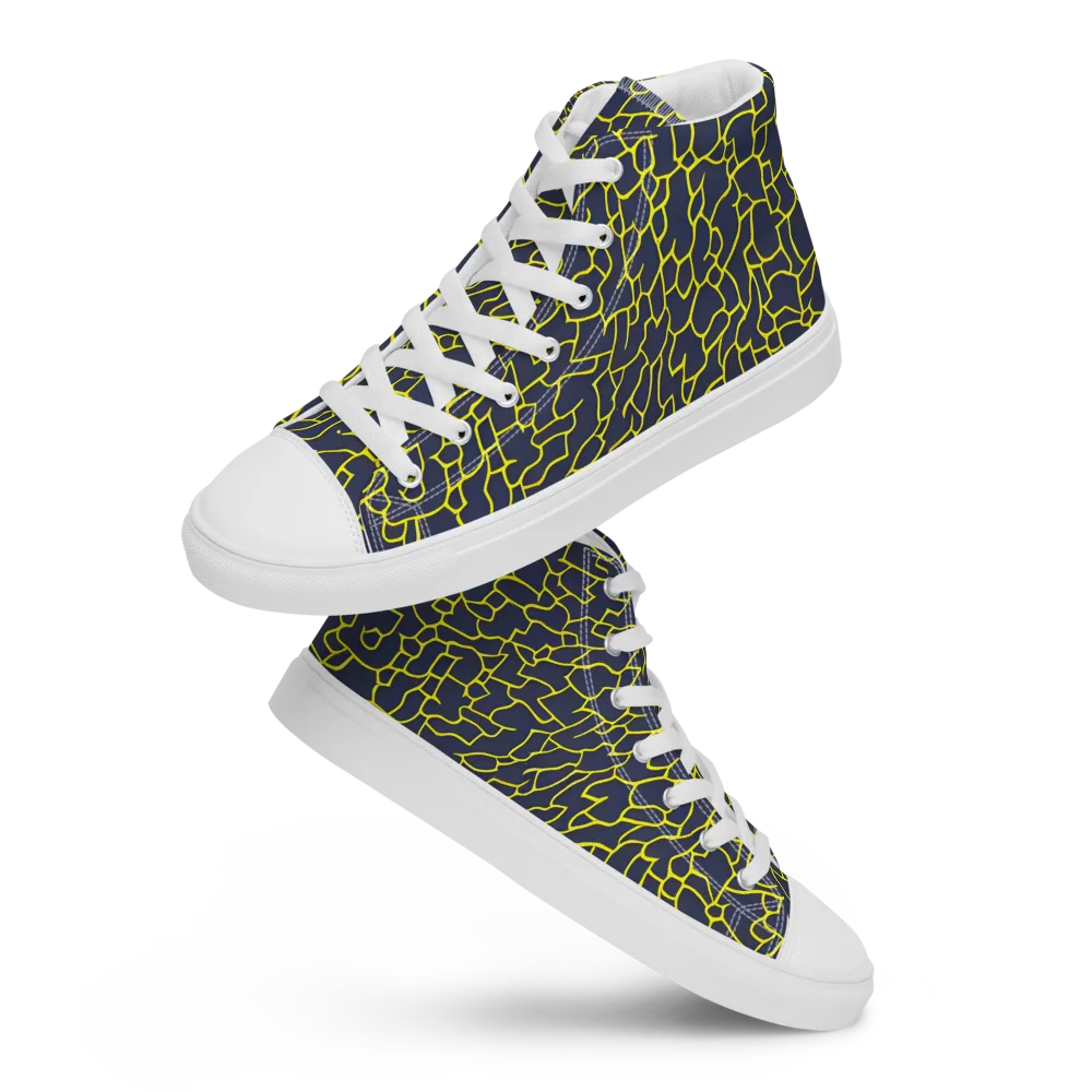 Nightshade Maze on Women's High Top Canvas Shoes — Front