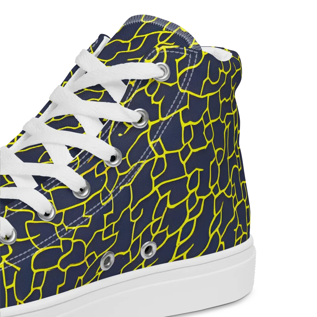 Nightshade Maze on Women's High Top Canvas Shoes — Product details 2