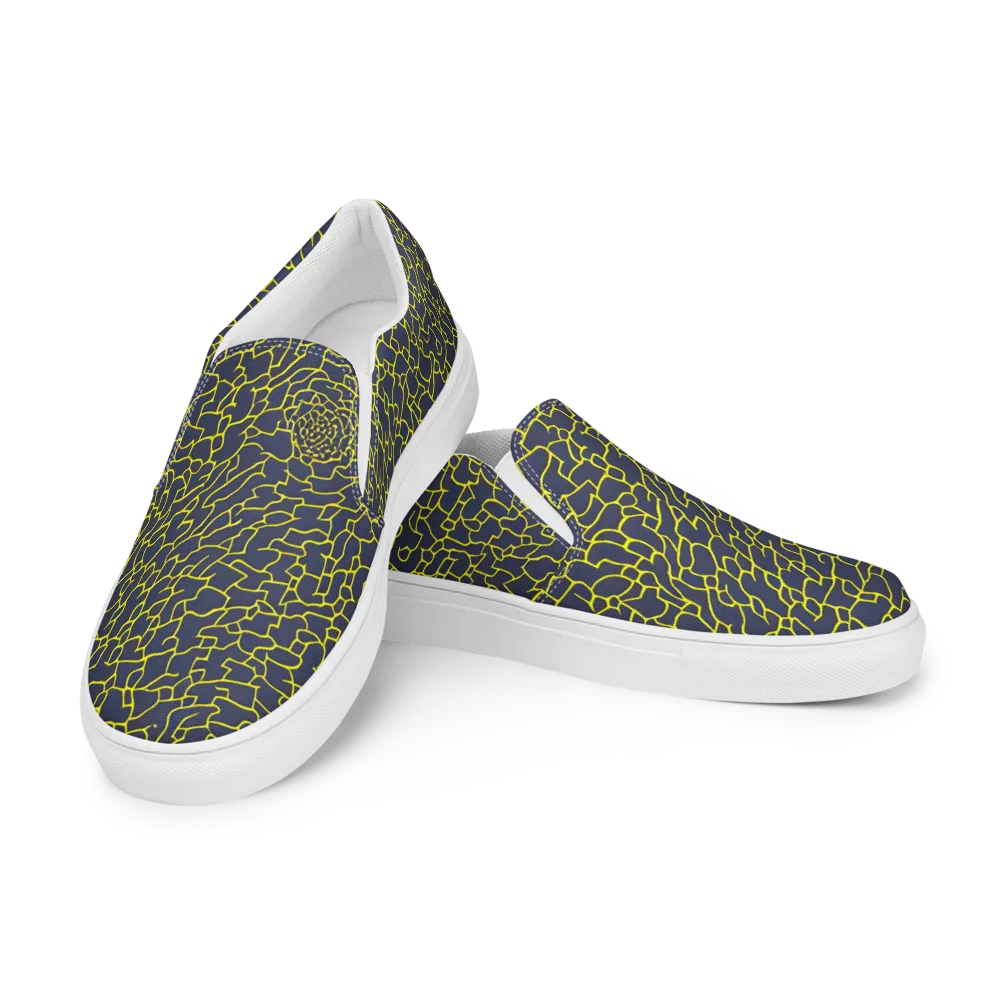 Nightshade Maze on Men's Slip-On Canvas Shoes — Left Front