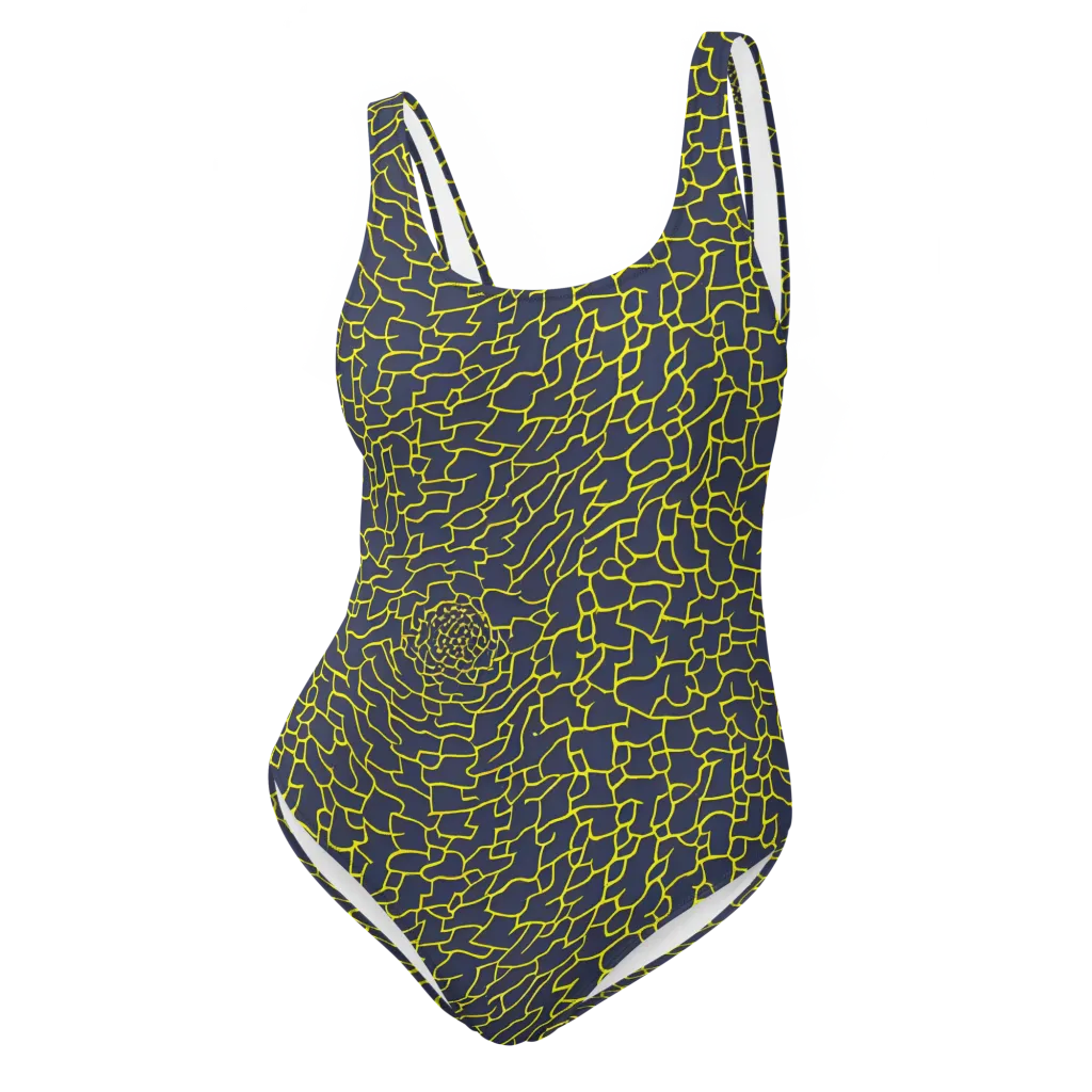 Nightshade Maze on One-Piece Swimsuit — Front