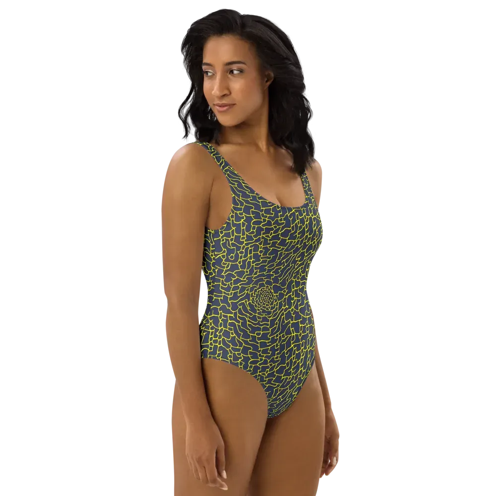 Nightshade Maze on One-Piece Swimsuit — Right