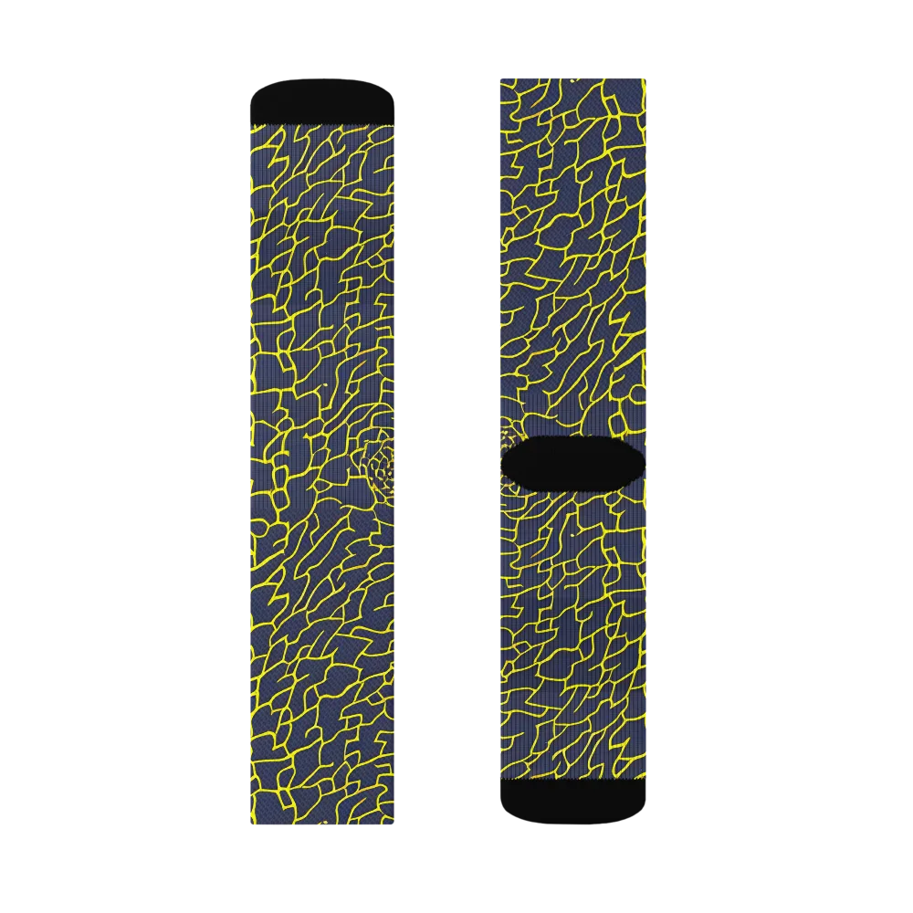 Nightshade Maze on Socks — Left Sock