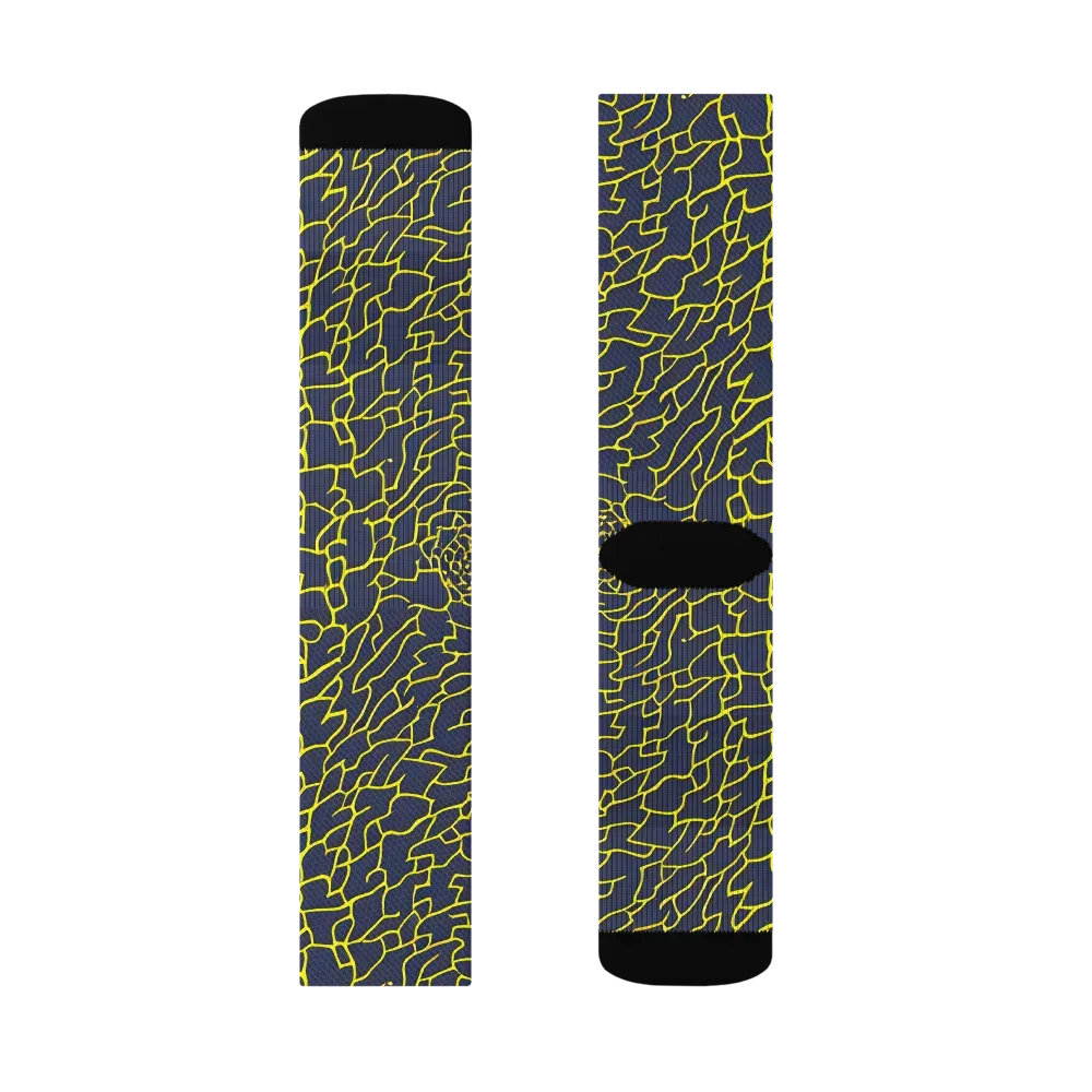 Nightshade Maze on Socks — Right Sock