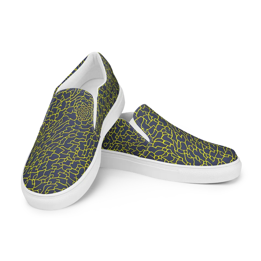 Nightshade Maze on Women's Slip-On Canvas Shoes — Left Front