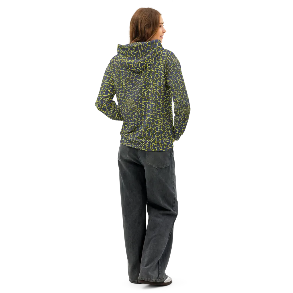 Nightshade Maze on Cotton Hoodie — Back
