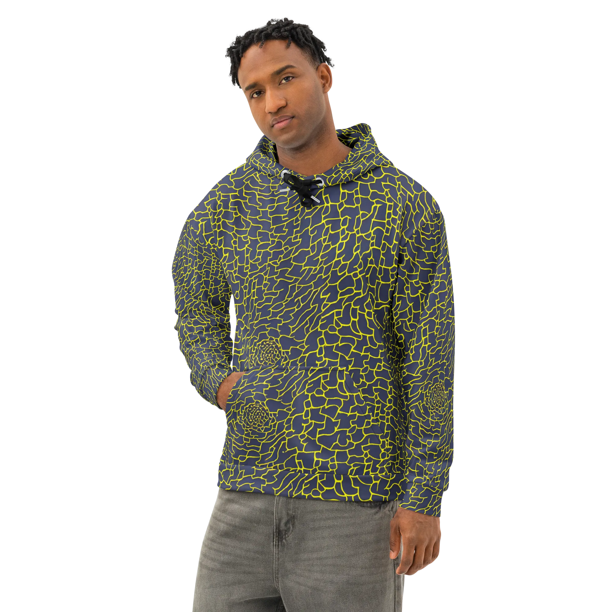 Nightshade Maze on Cotton Hoodie — Left Front