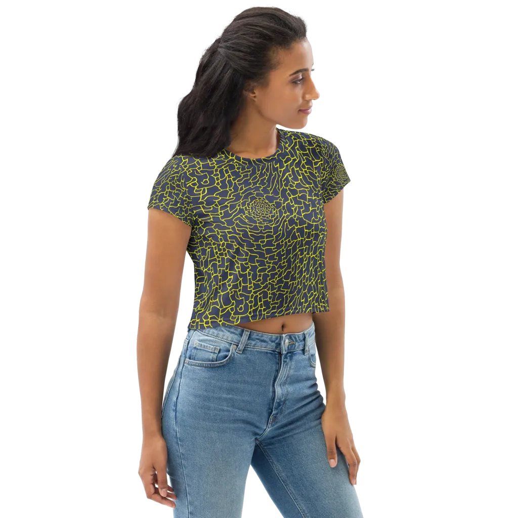 Nightshade Maze on Crop Tee — Right Front