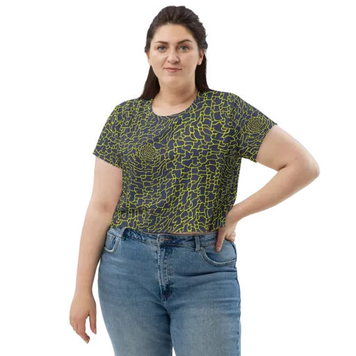 Nightshade Maze on a Crop Tee
