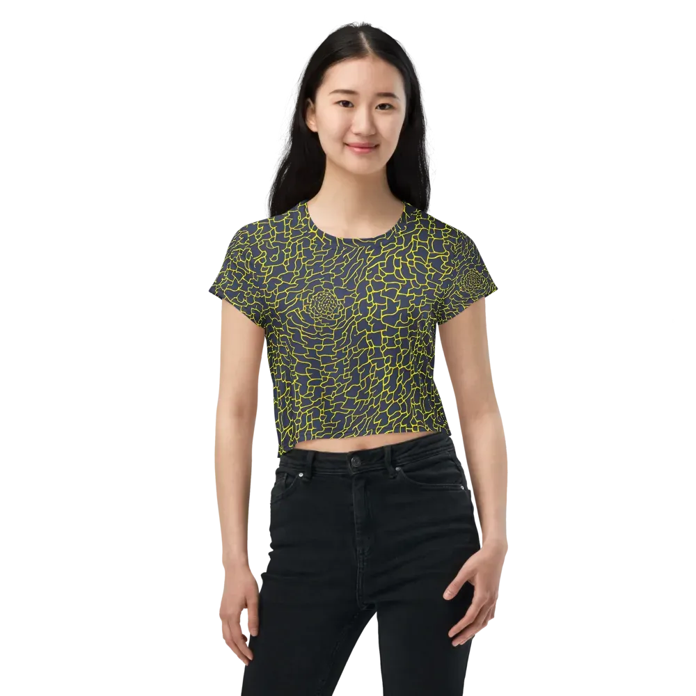 Nightshade Maze on Crop Tee — Front