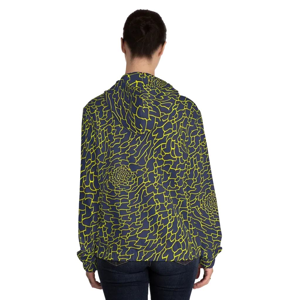 Nightshade Maze on Women's Full-Zip Hoodie — Back On Person