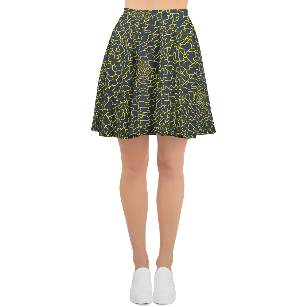 Nightshade Maze on Skater Skirt — Front