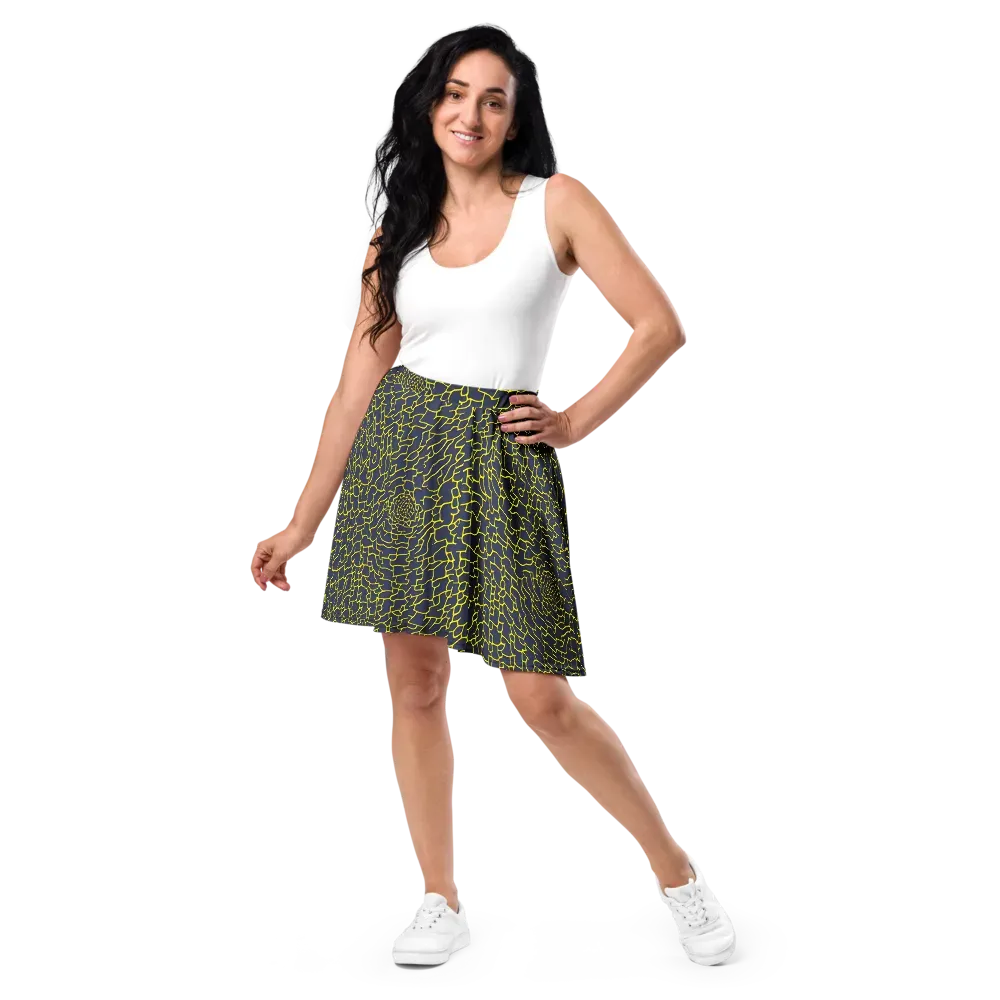 Nightshade Maze on Skater Skirt — Front