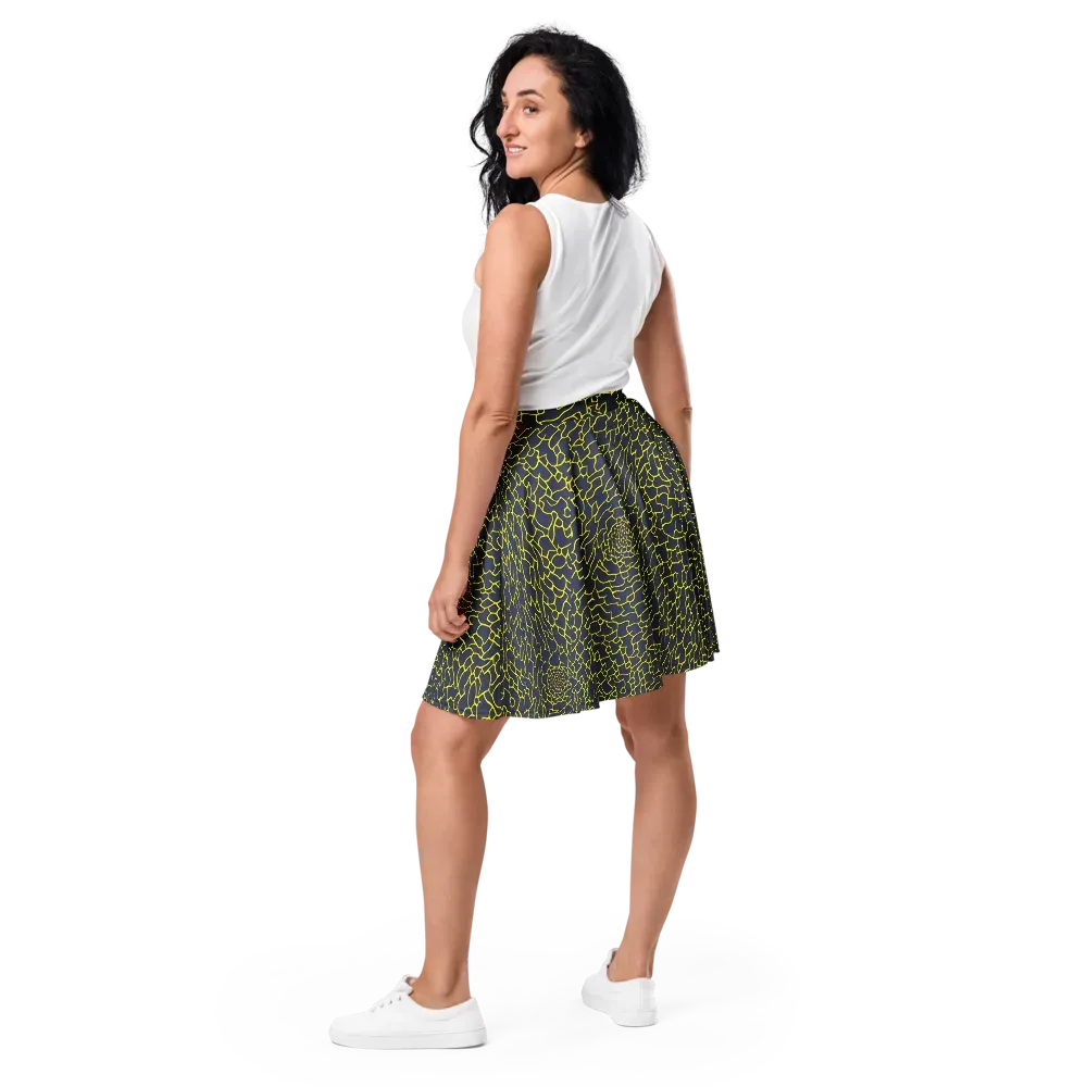 Nightshade Maze on Skater Skirt — Back