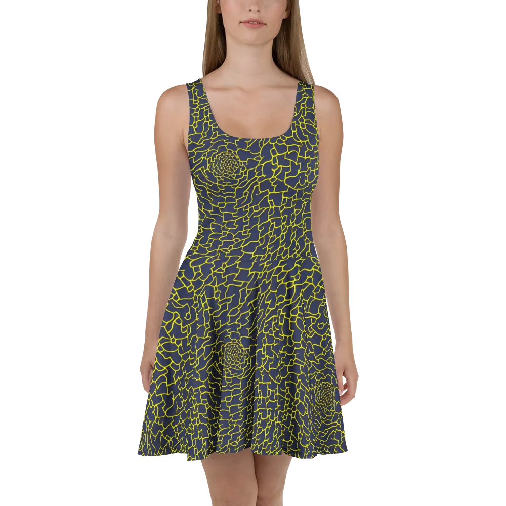 Nightshade Maze on Skater Dress — Front