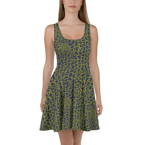 Nightshade Maze on a Skater Dress