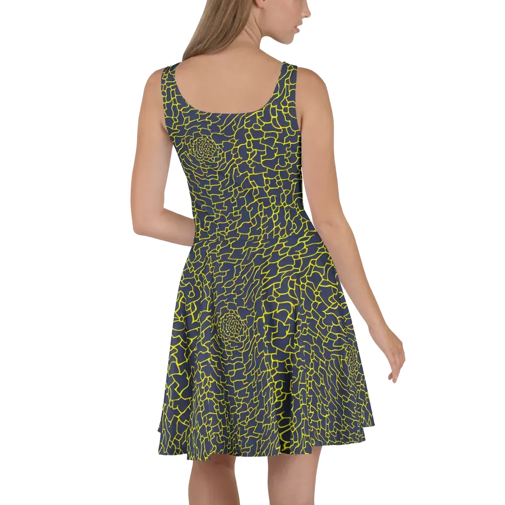 Nightshade Maze on Skater Dress — Back