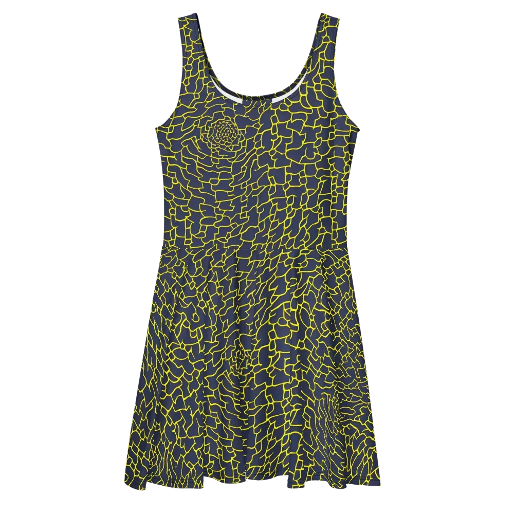 Nightshade Maze on Skater Dress — Front